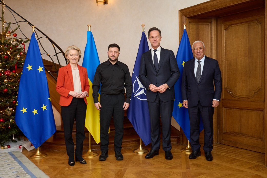 Ukraine, EU & NATO leaders discuss peace, security, and defense support in Brussels