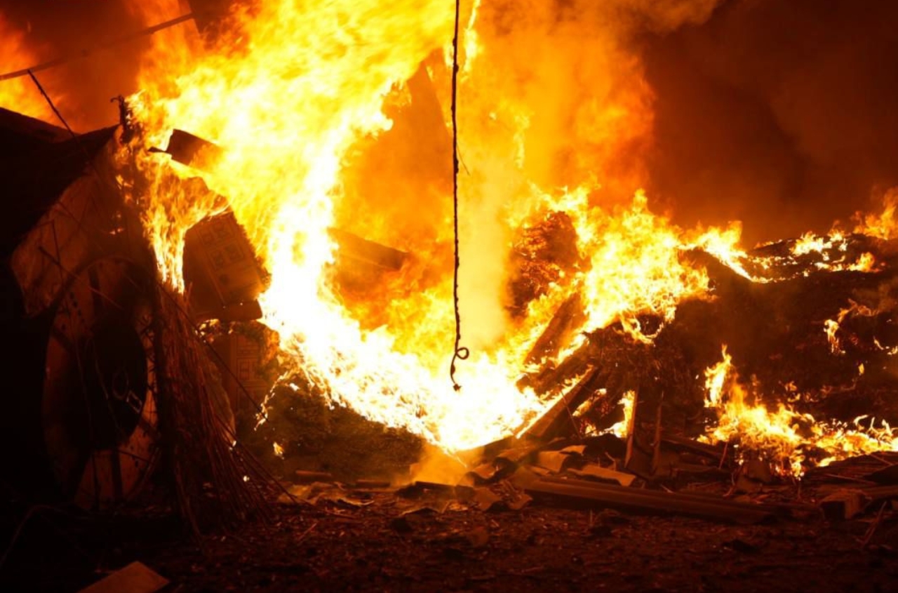 Rescuers put out fire at Odessa industrial site after UAV attack