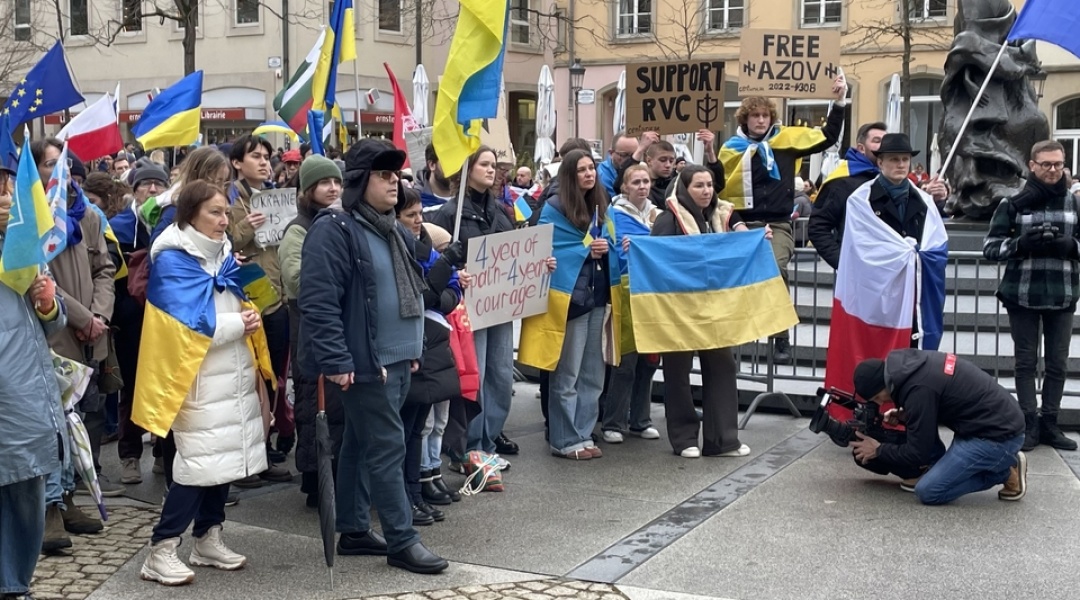 Solidarity marches across Europe highlight continued support for Ukraine