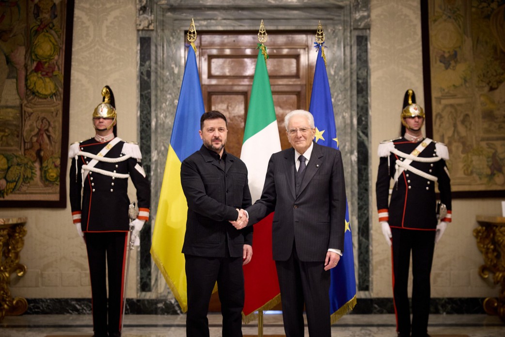 Zelensky and Mattarella discuss air defense, EU aid, and security