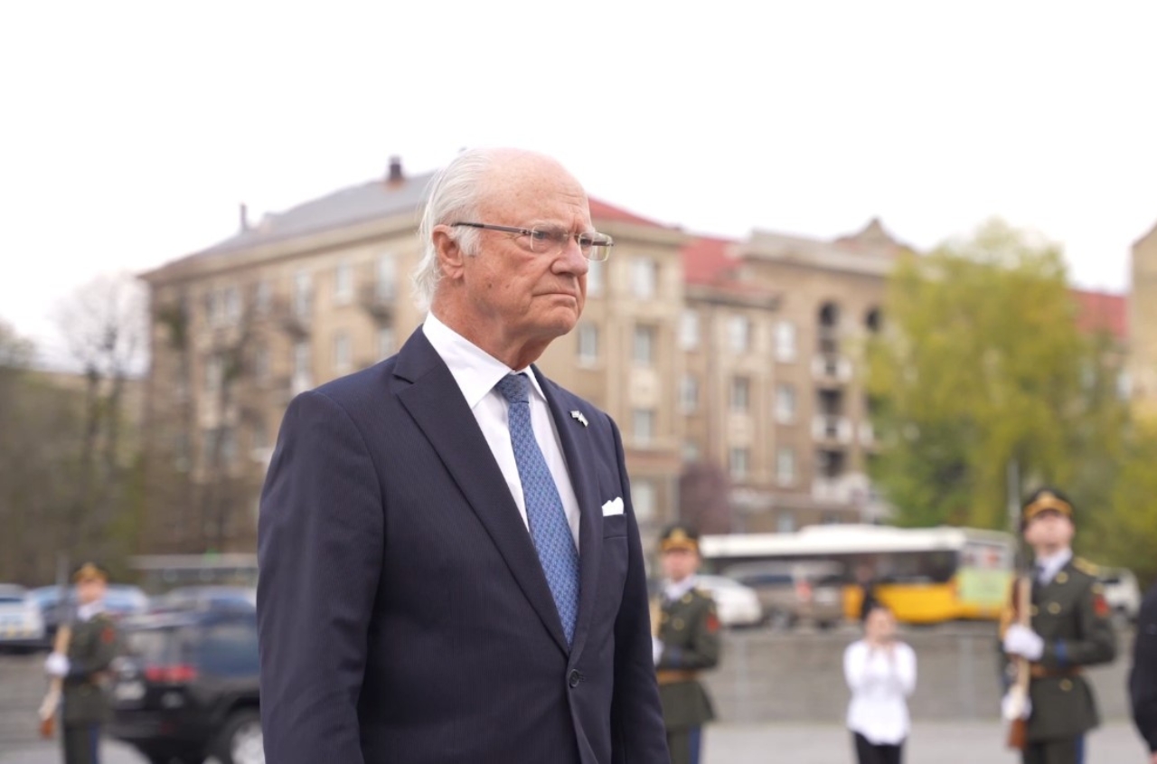 King Carl XVI Gustaf of Sweden is visiting Ukraine for the first time in 18 years