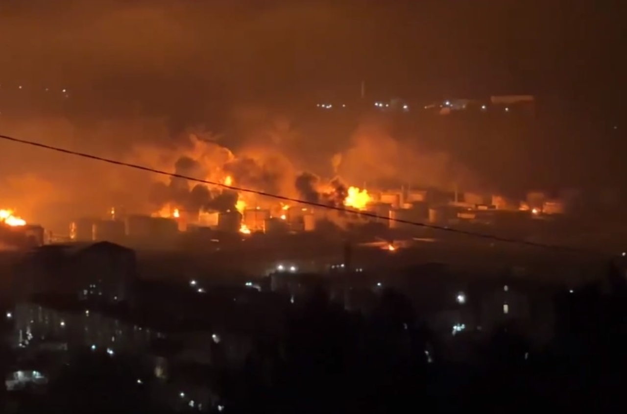 Ukrainian drones struck the Tuapse oil refinery in Russia