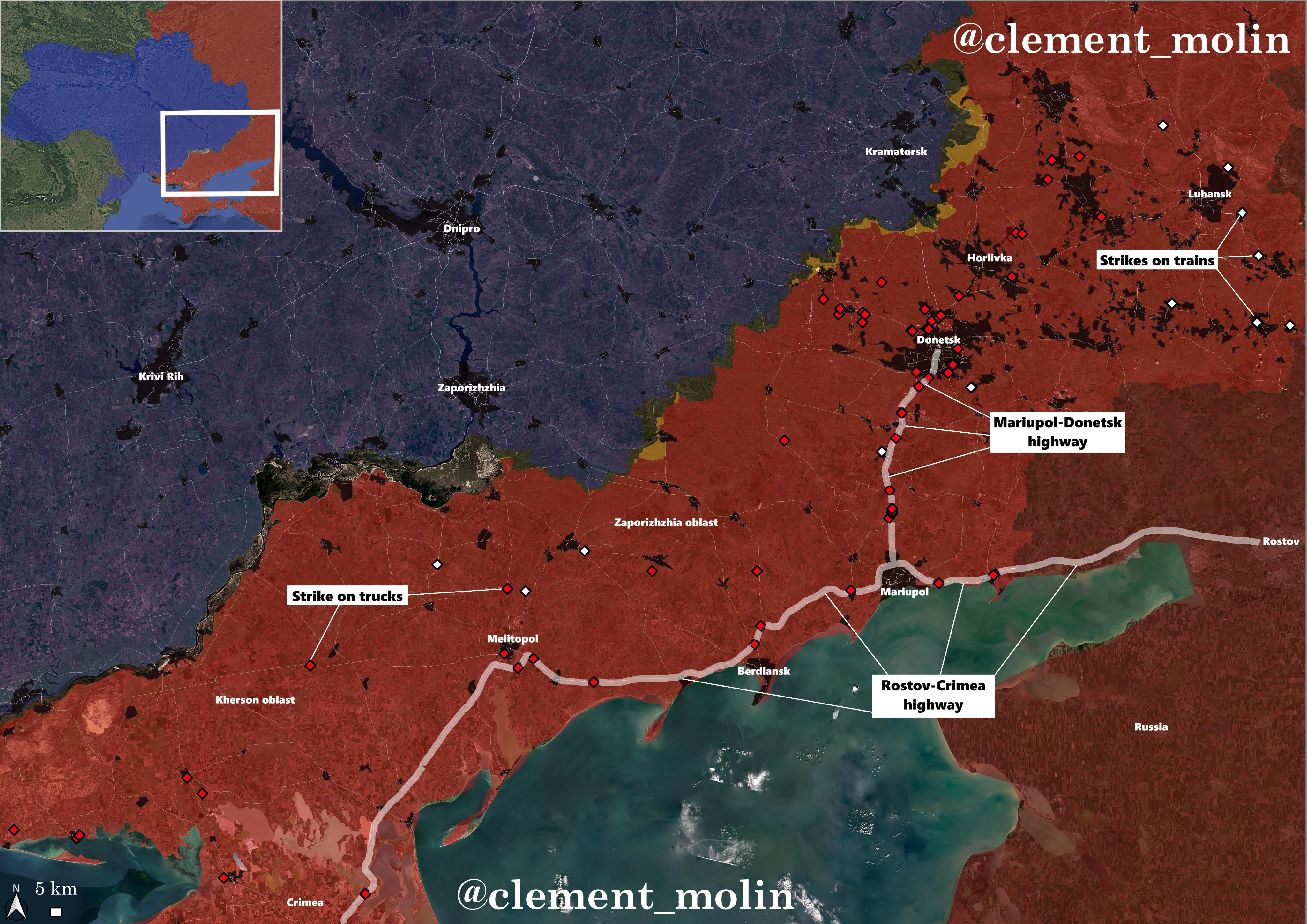 Ukraine drone strikes disrupt Russian logistics between Rostov and Crimea