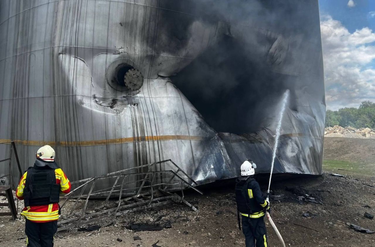 Drone attack hits fuel and commercial facilities in Odessa region