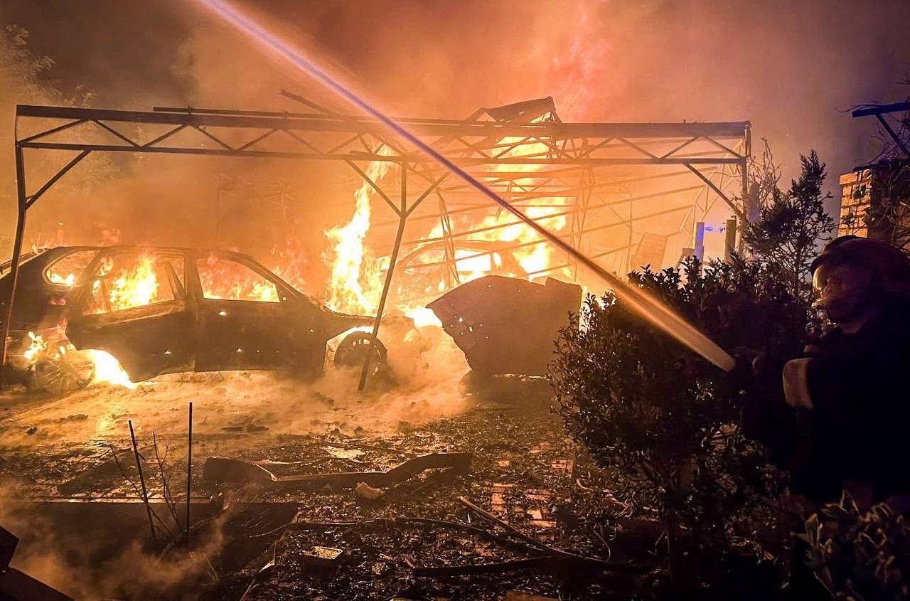 Russian attack damages homes and sparks fires in Odessa region