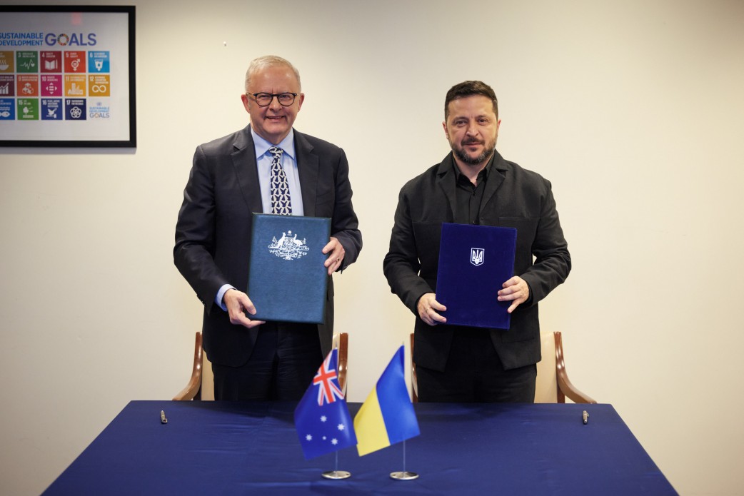 Ukraine signs 30th bilateral security agreement with Australia