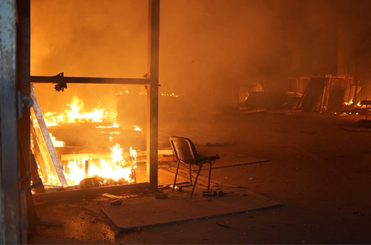 Private business damaged in overnight Russian attack on Odessa